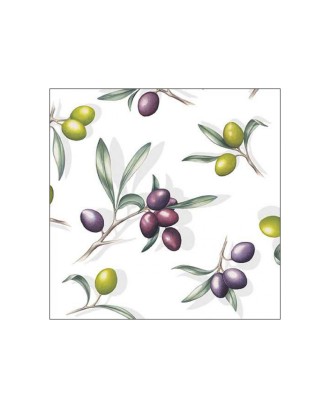 Servetele de masa, 20 buc, 33x33 cm, Delicious Olives - AMBIENTE